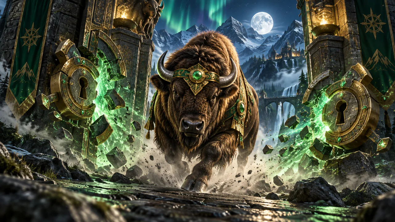 Buffalo Prime X-Unlock Running Wins — original editorial artwork