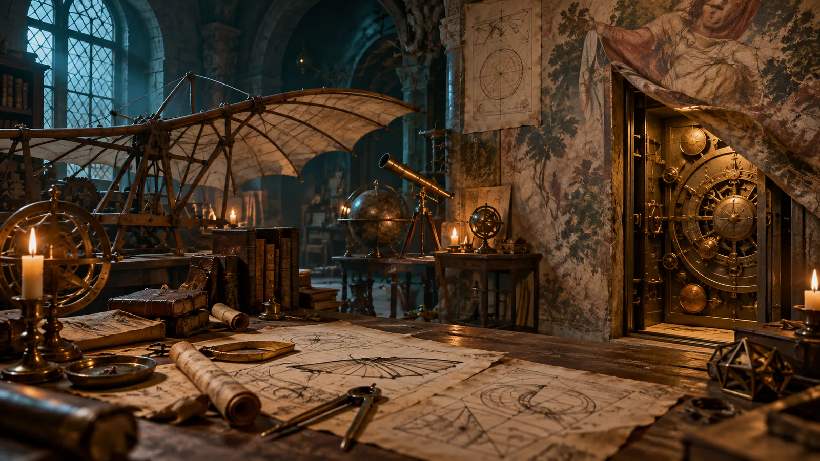 Leonardo’s Secret — original editorial scene